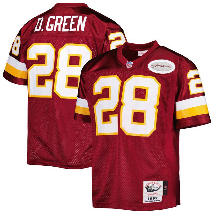 Darrell Green Washington Football Team 1997 Throwback Retired Player Jersey – Burgundy