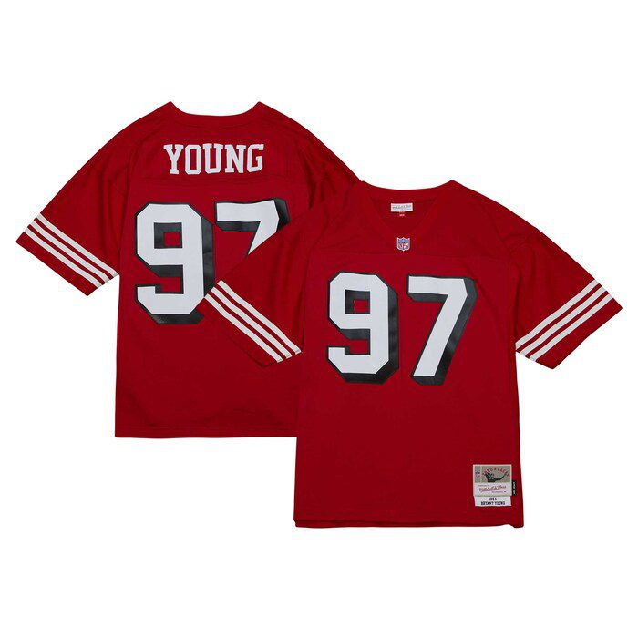 NFL Bryant Young San Francisco 49ers Legacy Replica Jersey – Scarlet