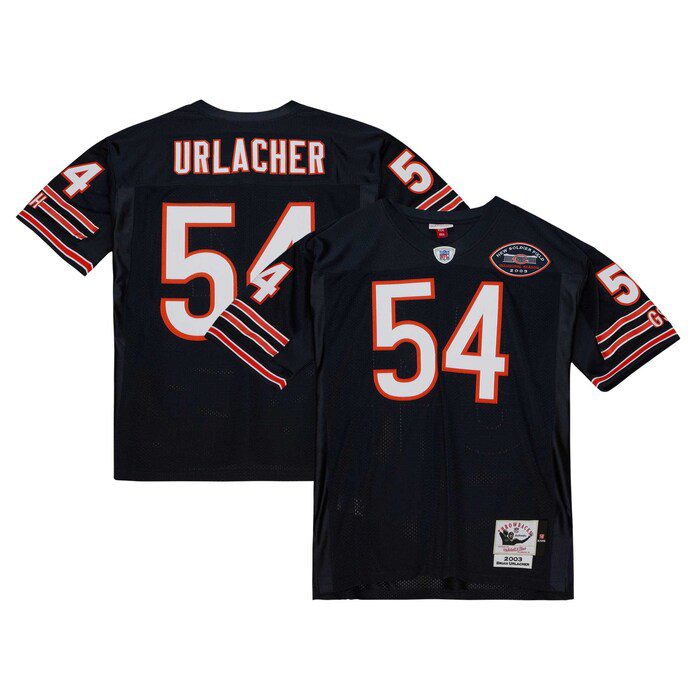 NFL Brian Urlacher Chicago Bears 2003 Throwback Retired Player Jersey – Navy