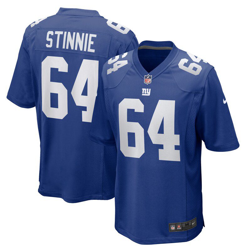 NFL Aaron Stinnie New York Giants Team Game Jersey – Royal
