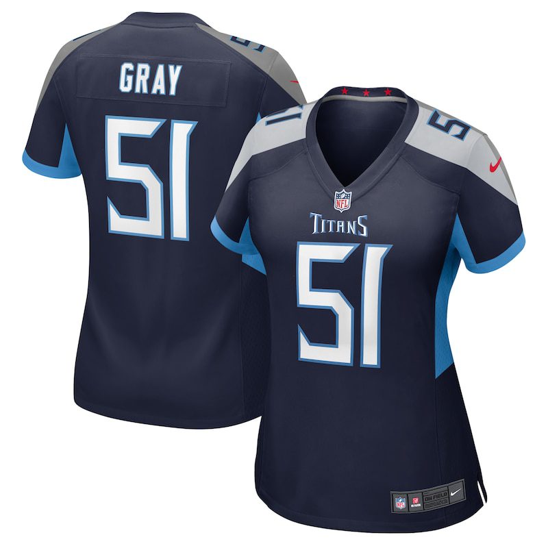 NFL Cedric Gray Tennessee Titans Women Game Jersey – Navy