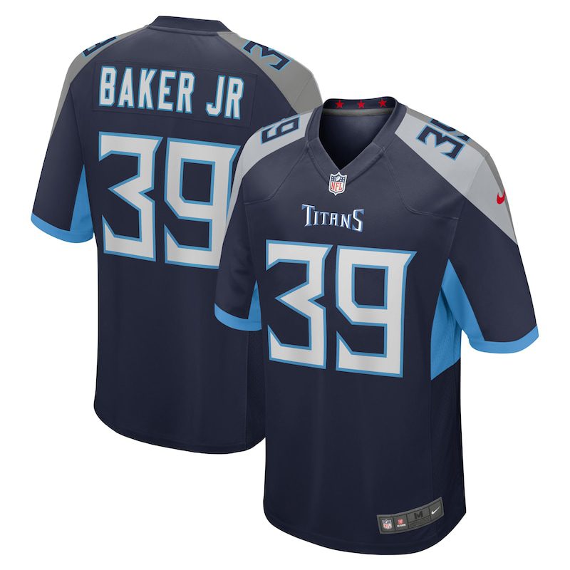 NFL Darrell Baker Jr Tennessee Titans Game Jersey – Navy