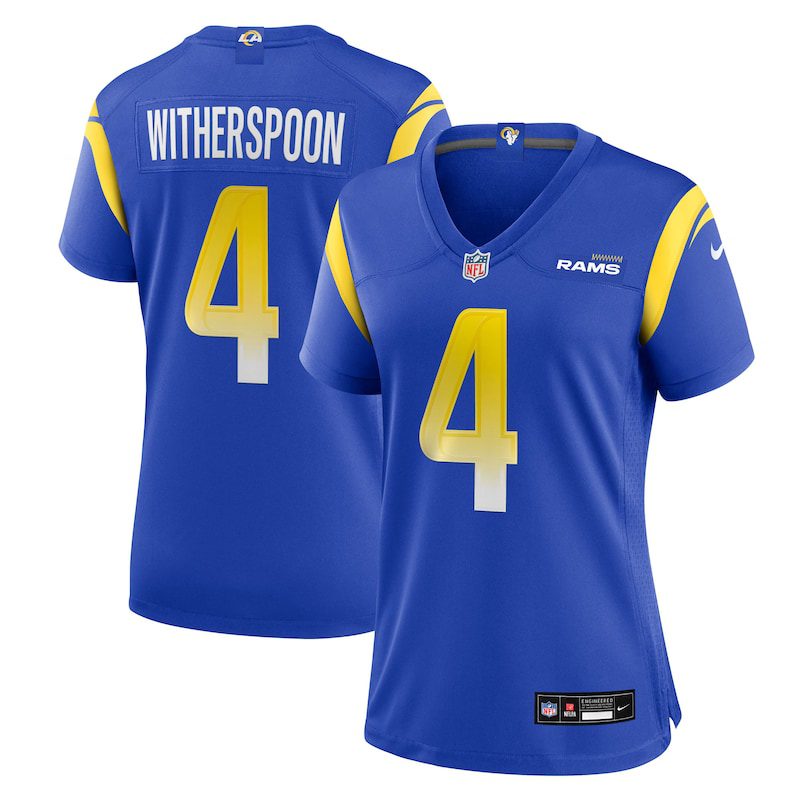 NFL Ahkello Witherspoon Los Angeles Rams Women Team Game Jersey – Royal