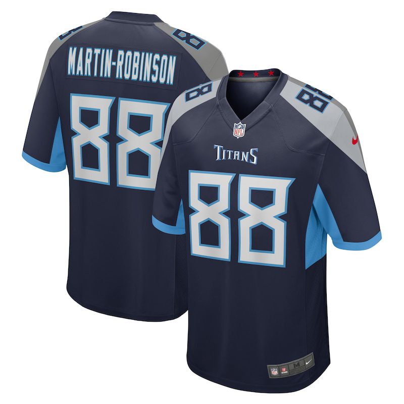 NFL David Martin-Robinson Tennessee Titans Game Jersey – Navy
