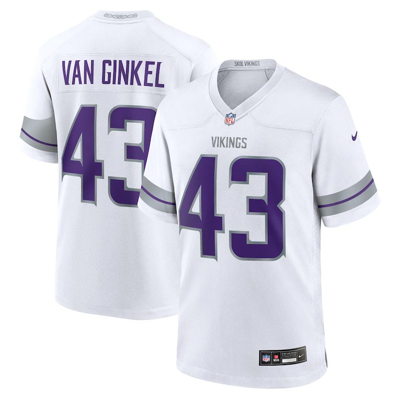 NFL Andrew Van Ginkel Minnesota Vikings Alternate Game Jersey – White