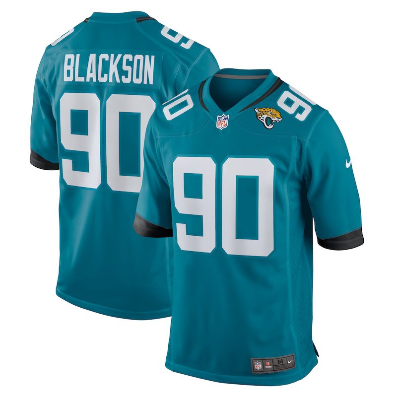 Angelo Blackson Jacksonville Jaguars Team Game Jersey – Teal