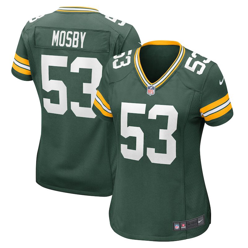 NFL Arron Mosby Green Bay Packers Women Team Game Jersey – Green