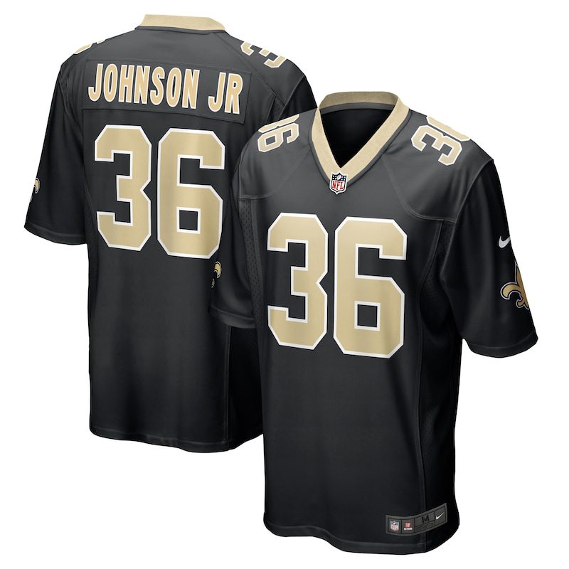 NFL Anthony Johnson New Orleans Saints Team Game Jersey – Black