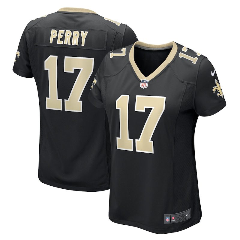 NFL A.T. Perry New Orleans Saints Women Team Game Jersey – Black