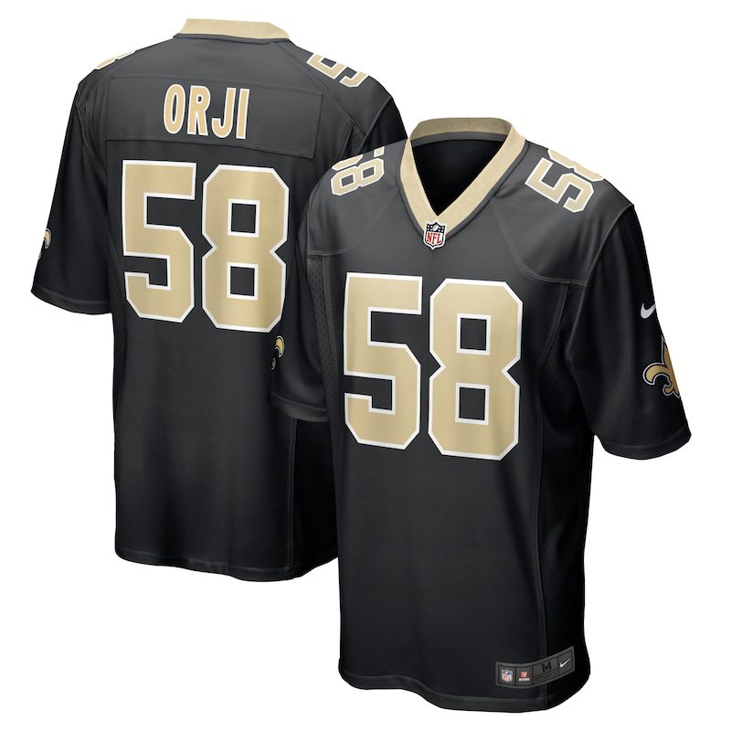 NFL Anfernee Orji New Orleans Saints Team Game Jersey – Black