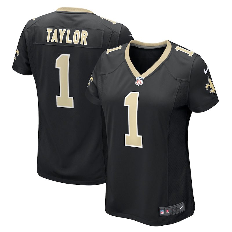 NFL Alontae Taylor New Orleans Saints Women Team Game Jersey – Black