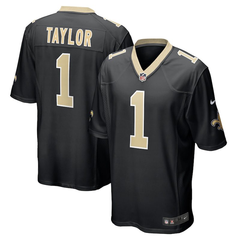 NFL Alontae Taylor New Orleans Saints Team Game Jersey – Black