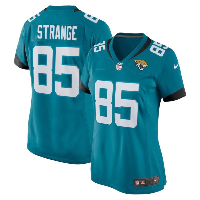 Brenton Strange Jacksonville Jaguars Women Team Game Jersey – Teal