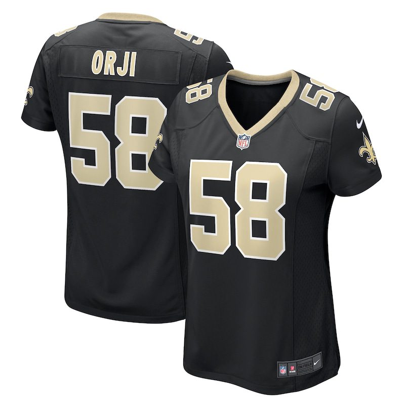 NFL Anfernee Orji New Orleans Saints Women Team Game Jersey – Black