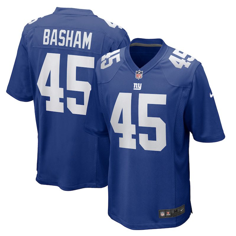 NFL Boogie Basham New York Giants Game Jersey – Royal