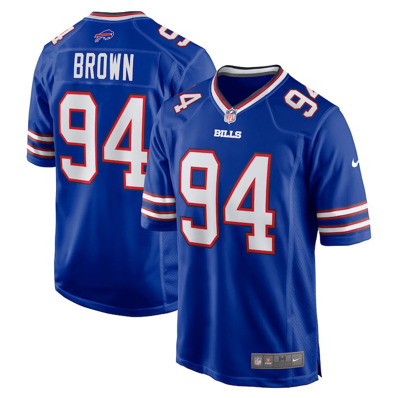 NFL Andrew Brown Buffalo Bills Game Jersey – Royal