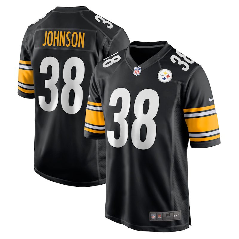 NFL Caleb Johnson Pittsburgh Steelers Game Jersey – Black