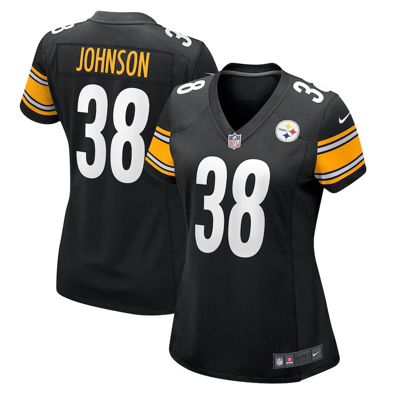 NFL Caleb Johnson Pittsburgh Steelers Women Game Jersey – Black