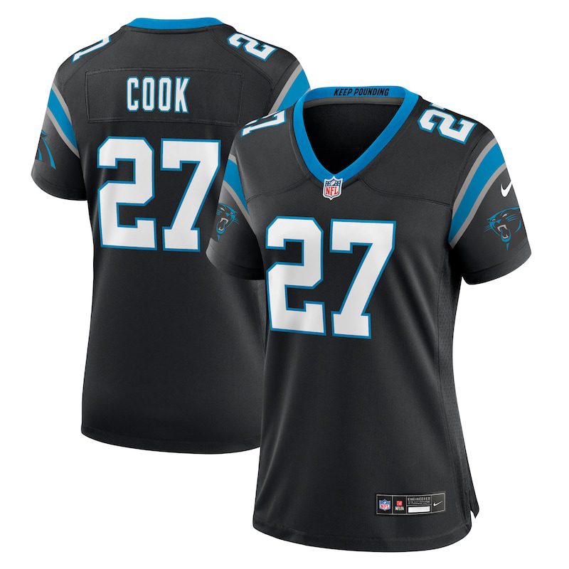 NFL Alex Cook Carolina Panthers Women Game Jersey – Black