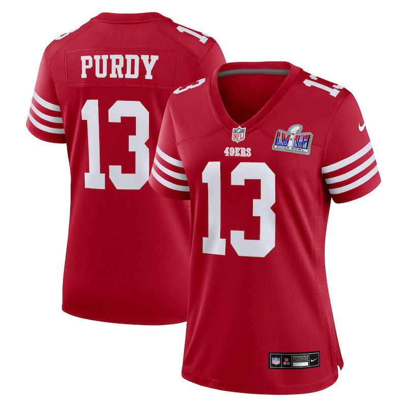 NFL Brock Purdy San Francisco 49ers Women Super Bowl LVIII Game Jersey – Scarlet