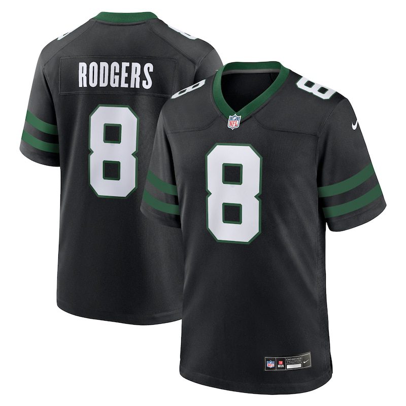 Aaron Rodgers New York Jets Alternate Game Jersey – Legacy Black