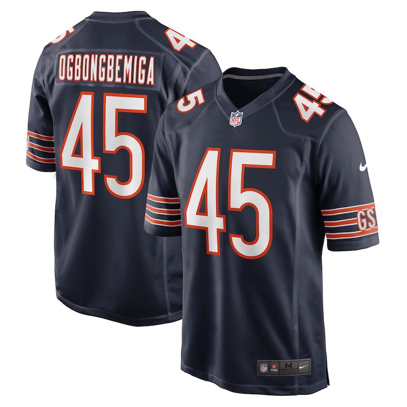 Amen Ogbongbemiga Chicago Bears Game Jersey – Navy