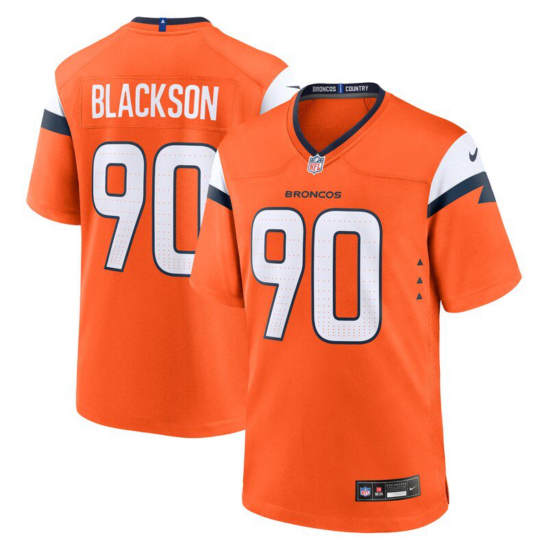 Angelo Blackson Denver Broncos Game Jersey – Orange