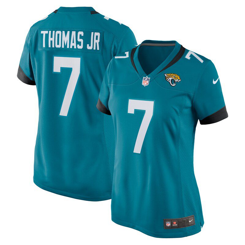 Brian Thomas Jr. Jacksonville Jaguars Women Game Jersey – Teal