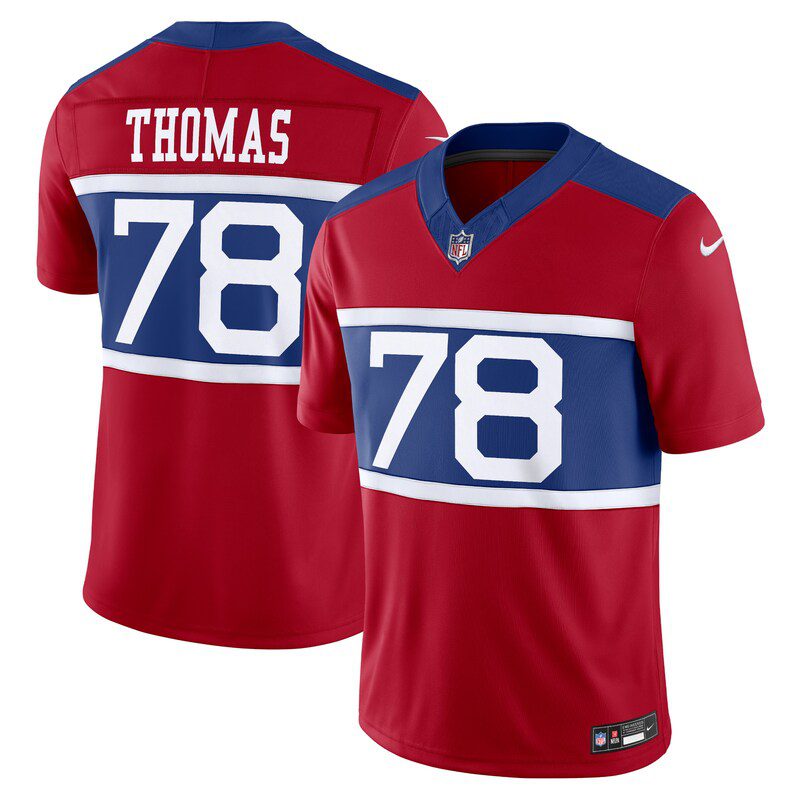 NFL Andrew Thomas New York Giants Alternate Vapor F.U.S.E. Limited Jersey – Century Red