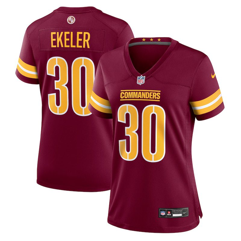 NFL Austin Ekeler Washington Commanders Women Game Jersey – Burgundy