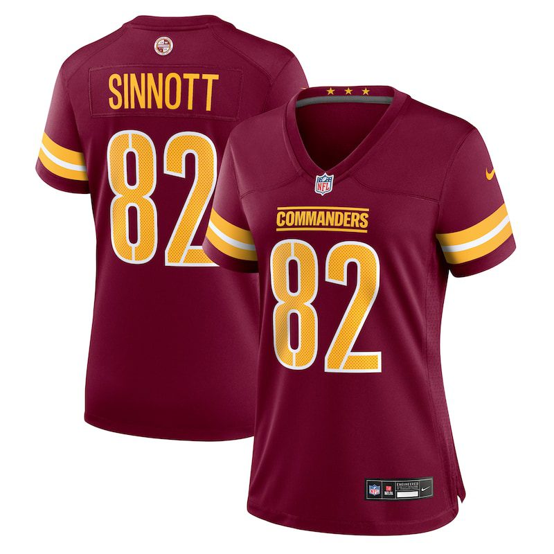 NFL Ben Sinnott Washington Commanders Women Game Jersey – Burgundy