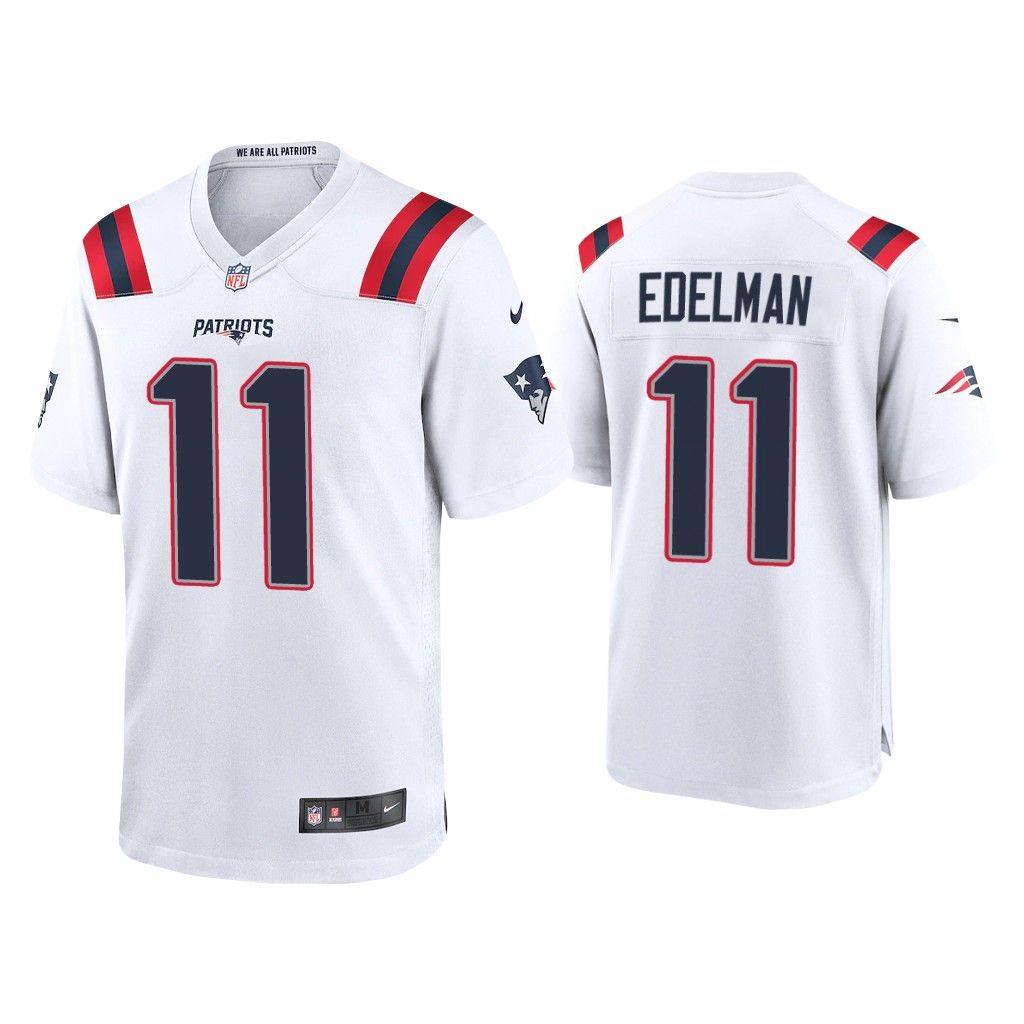 NFL 2020 Julian Edelman New England Patriots White Game Jersey