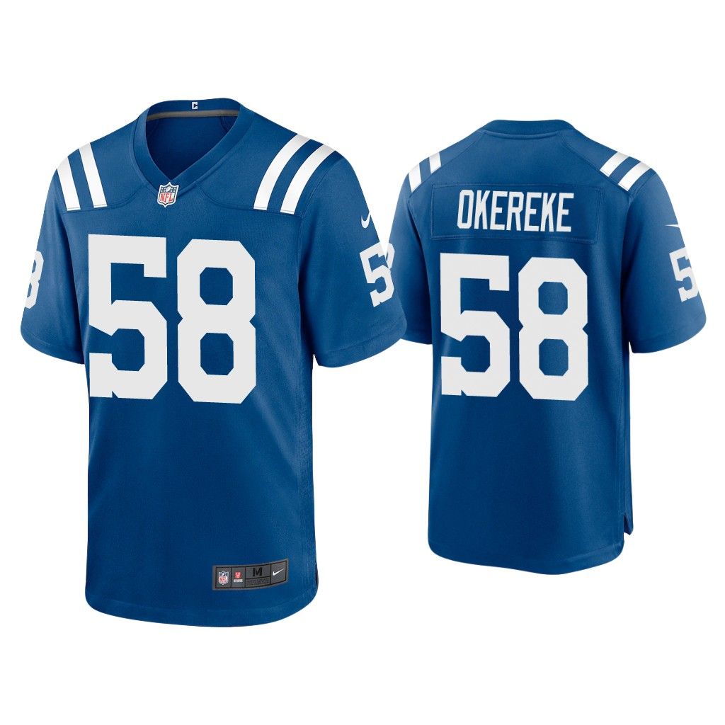 NFL 2020 Bobby Okereke Indianapolis Colts Royal Game Jersey