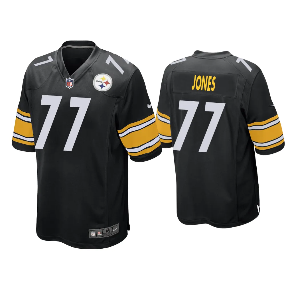 NFL Broderick Jones Pittsburgh Steelers Black 2023 NFL Draft Game Jersey