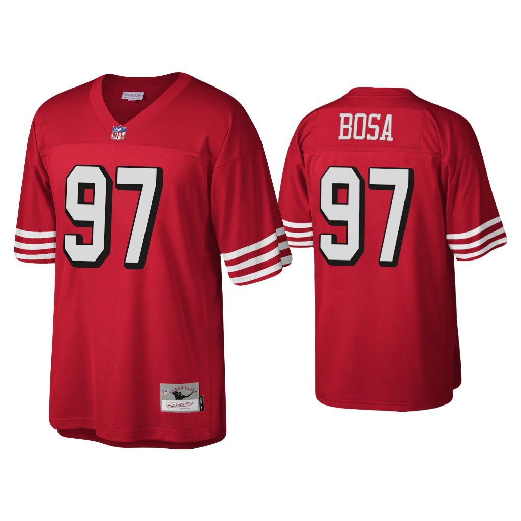 NFL Bryant Young San Francisco 49Ers Scarlet 1994 Throwback Legacy Replica Jersey