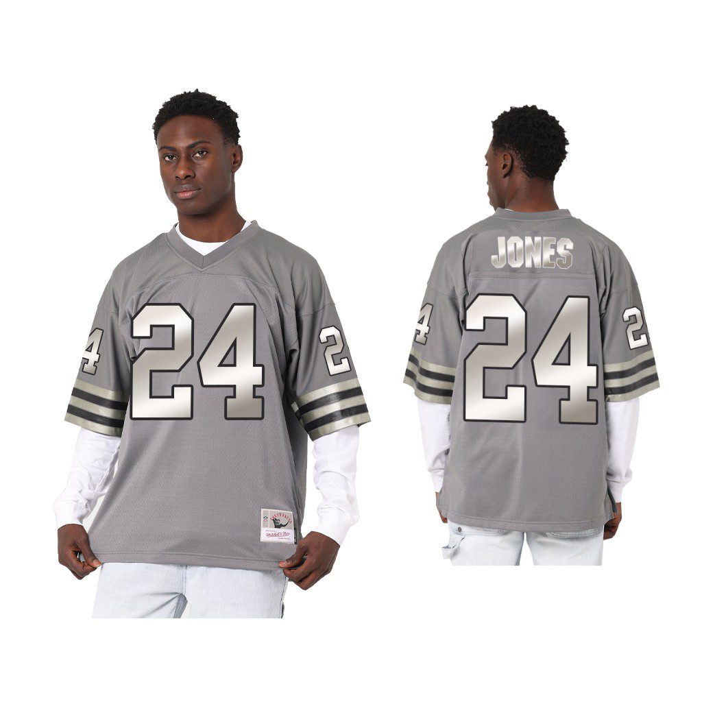 NFL Byron Jones Miami Dolphins Charcoal Throwback Metal Works Jersey