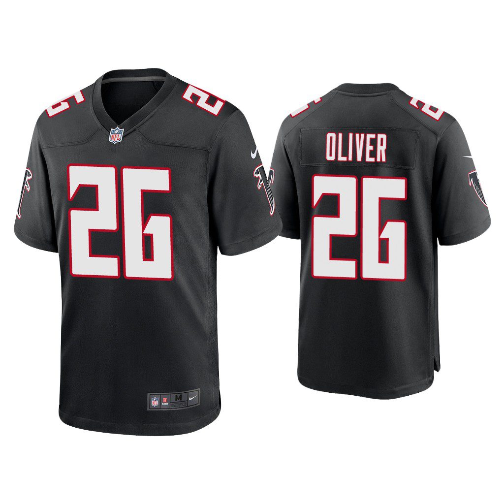 NFL 2020 Isaiah Oliver Atlanta Falcons Black Throwback Game Jersey