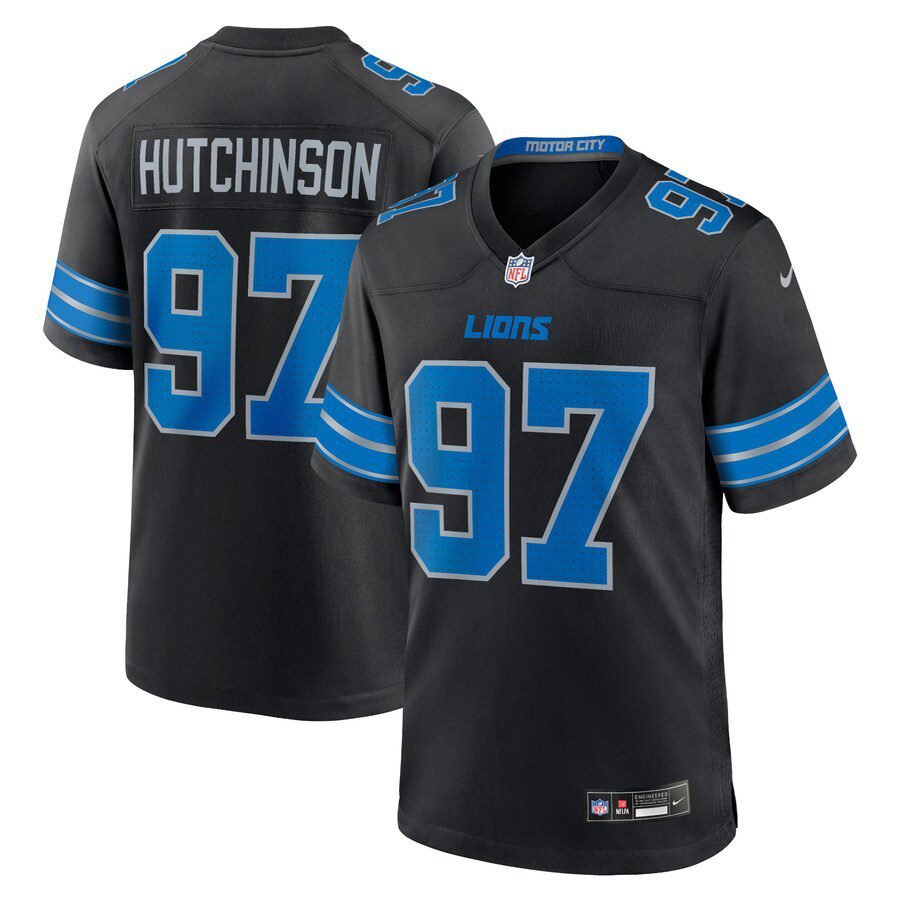 NFL Aidan Hutchinson Detroit Lions 2nd Alternate Game Jersey – Black
