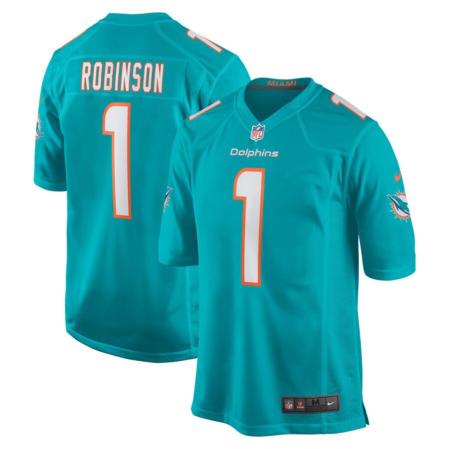 NFL Chop Robinson Miami Dolphins 2024 NFL Draft First Round Pick Player Game Jersey – Aqua