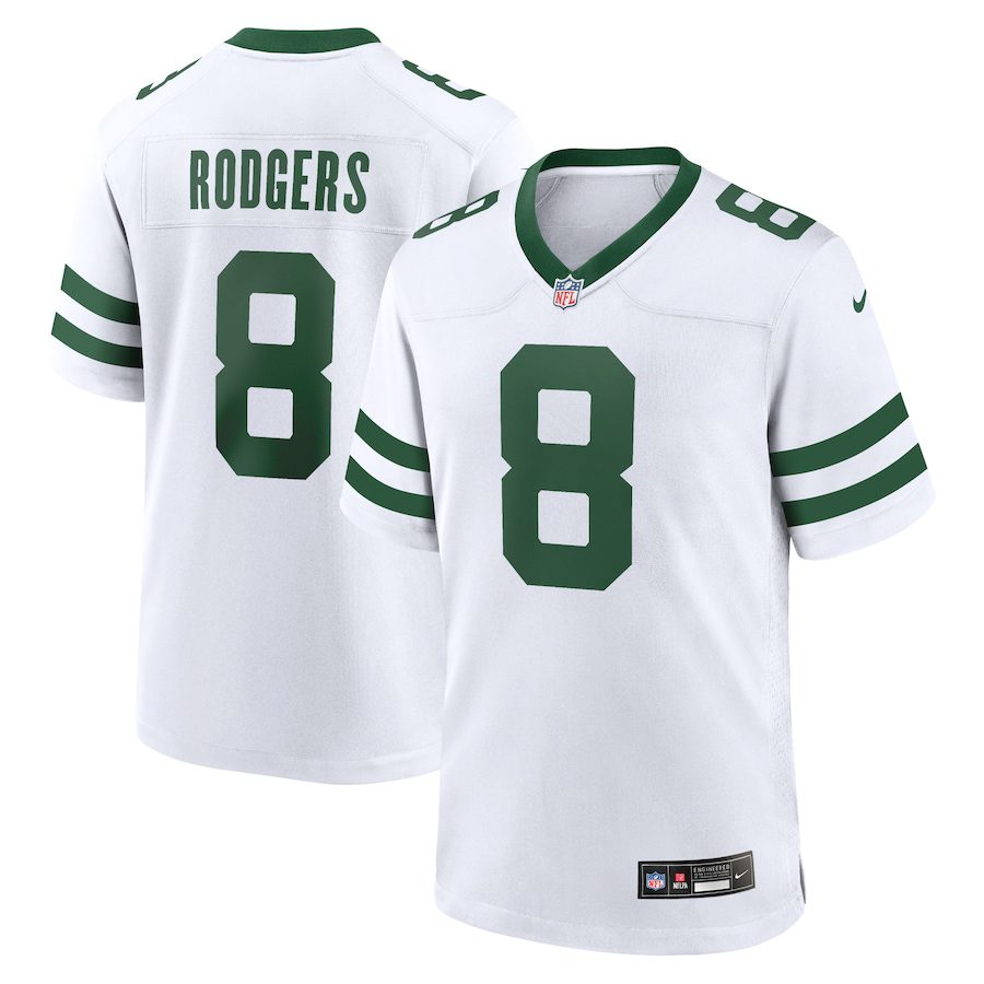 NFL Aaron Rodgers New York Jets Game Jersey – Legacy White