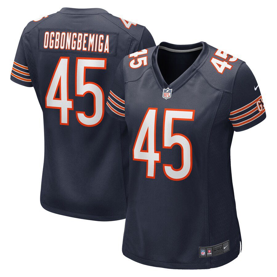 Amen Ogbongbemiga Chicago Bears Women’s Game Jersey – Navy