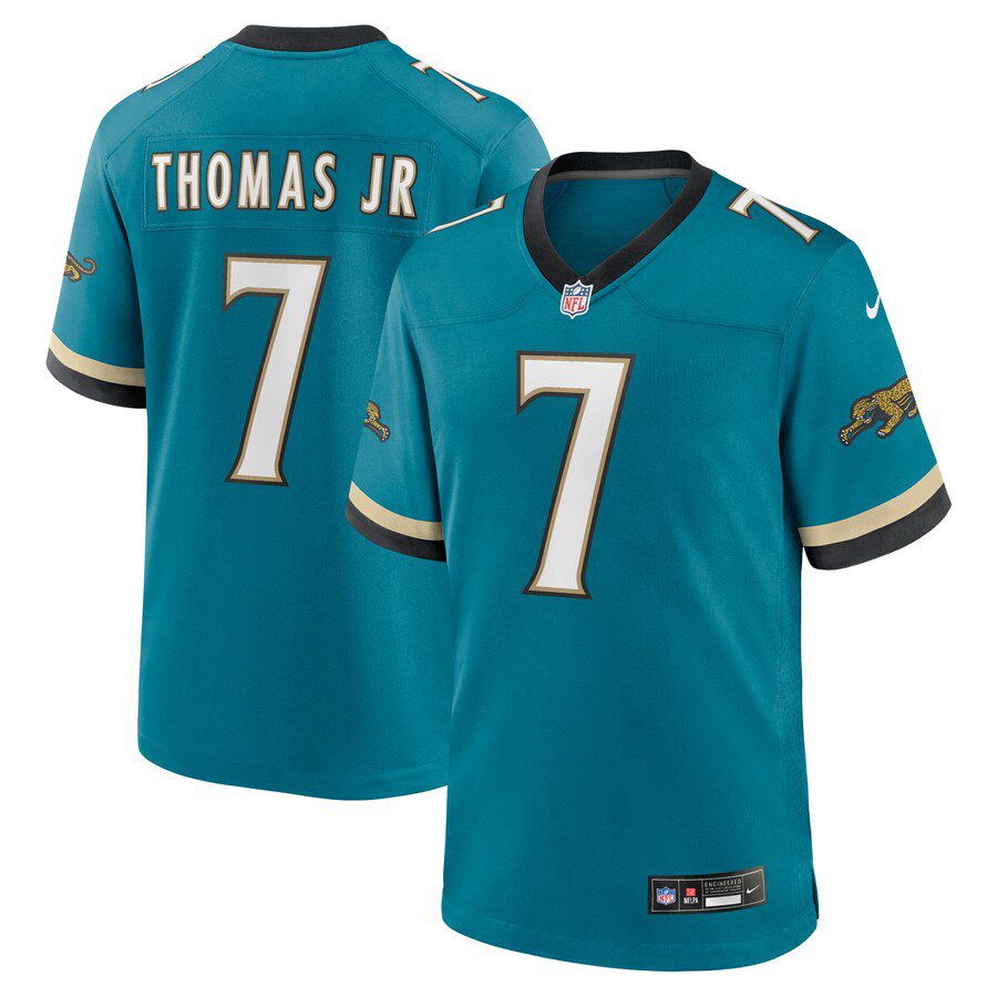Brian Thomas Jr. Jacksonville Jaguars Prowler Throwback Player Game Jersey – Teal