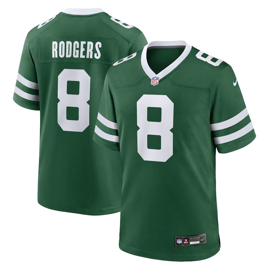 NFL Aaron Rodgers New York Jets Game Jersey – Legacy Green