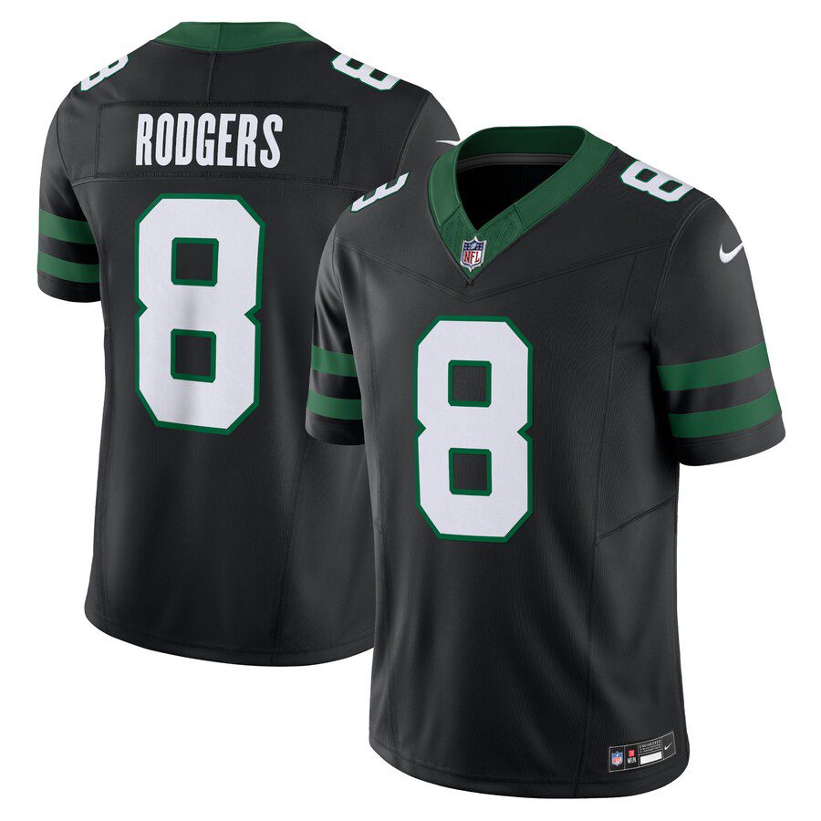 NFL Aaron Rodgers New York Jets Alternate Vapor F.U.S.E. Limited Jersey – Legacy Black