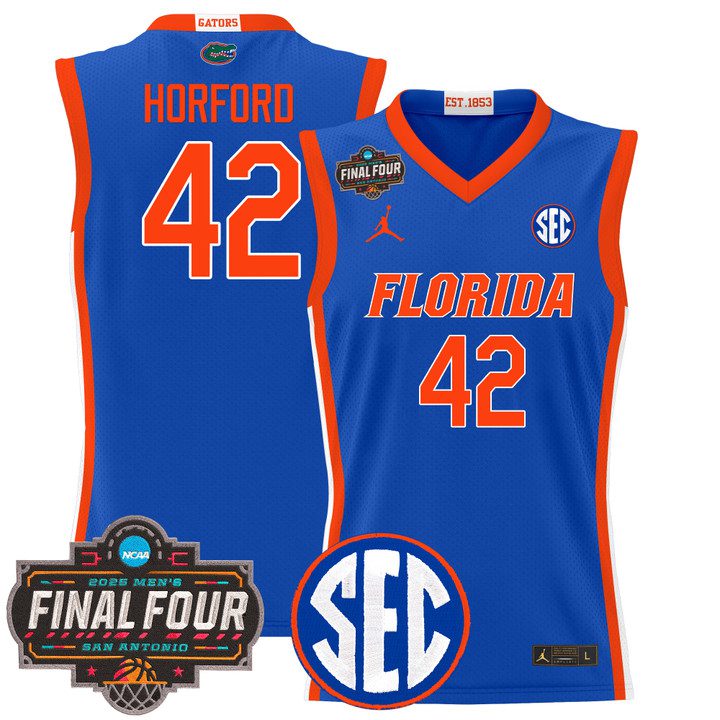 Florida Gators 2025 Final Four Patch Basketball Jersey – Royal Al Horford
