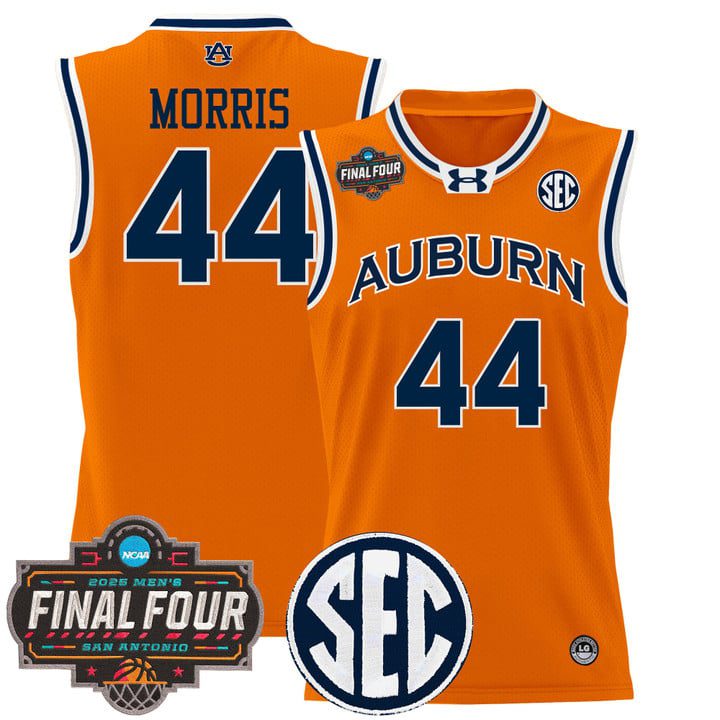Auburn Tigers 2025 Final Four Patch Lightweight Basketball Jersey – Orange Chris Morris
