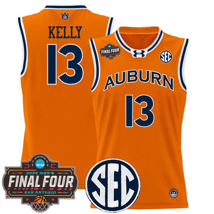 Auburn Tigers 2025 Final Four Patch Lightweight Basketball Jersey – Orange Miles Kelly