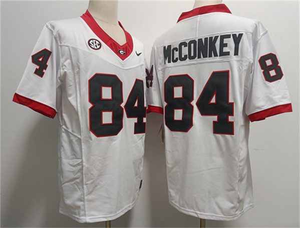 Georgia Bulldogs #84 Ladd McConkey White F.U.S.E. Stitched Jersey