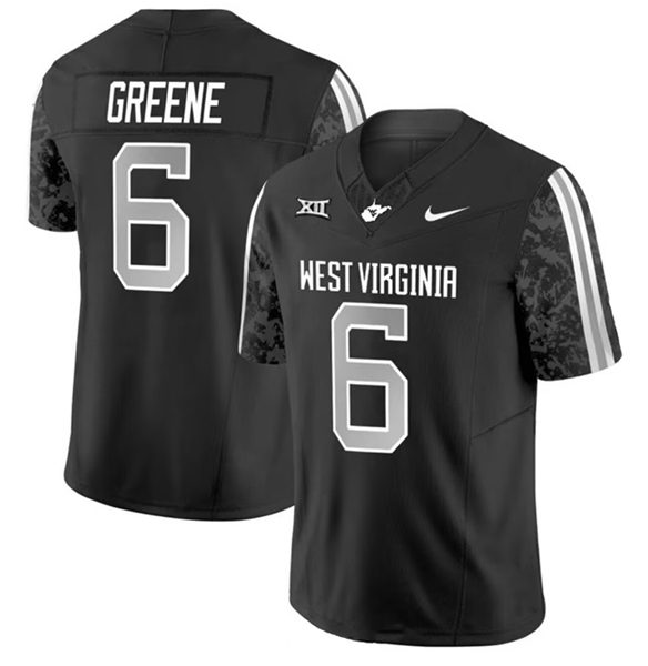 NFL West Virginia Mountaineers #6 Garrett Greene Black F.U.S.E. Stitched Jersey