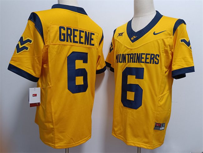NFL West Virginia Mountaineers #6 Garrett Greene Gold F.U.S.E. Stitched Jersey